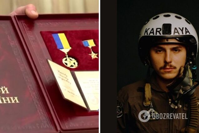 Зеленский присвоил звание Героя Украины летчику с позывным Karaya, который сбил Shahed-136 над Виннитчиной и смог катапультироваться