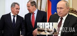 Стіл став ще довшим: кадри з наради Путіна з Шойгу та Лавровим викликали нову хвилю глузувань