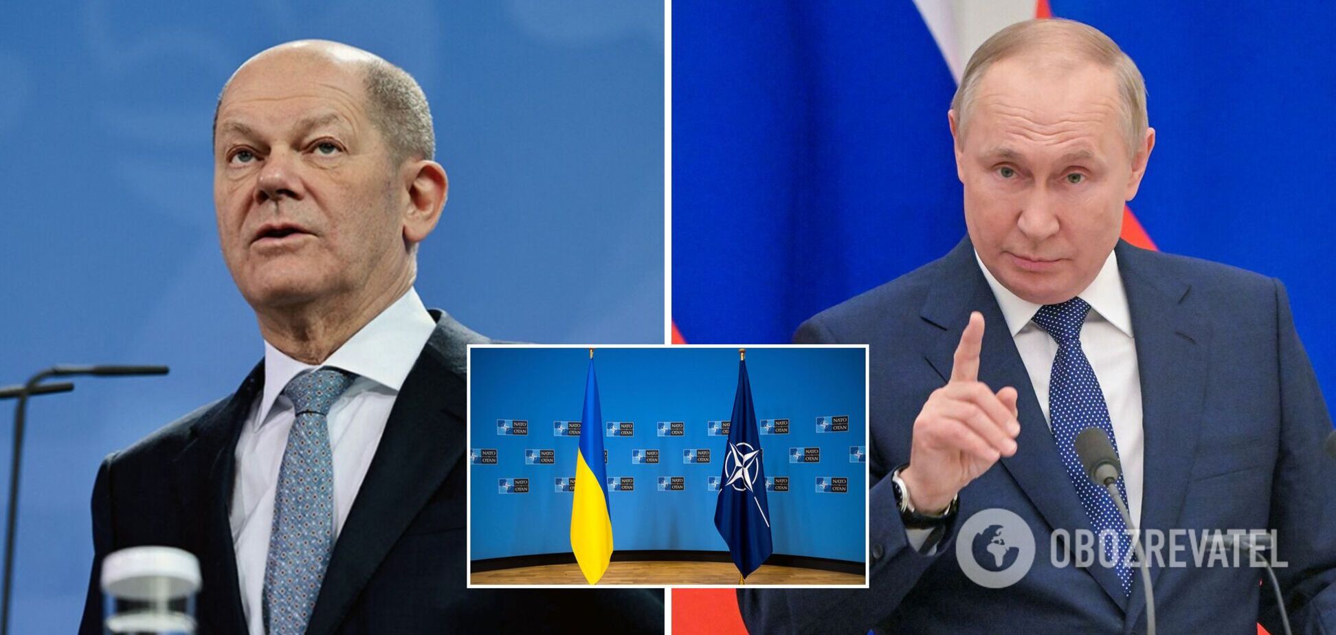 Расширение НАТО не обсуждается: Шольц ответил Путину на требование отказать Украине во вступлении 'прямо сейчас'