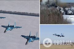 Украинская авиация отработала удары по танковым колоннам условного противника. Фото и видео