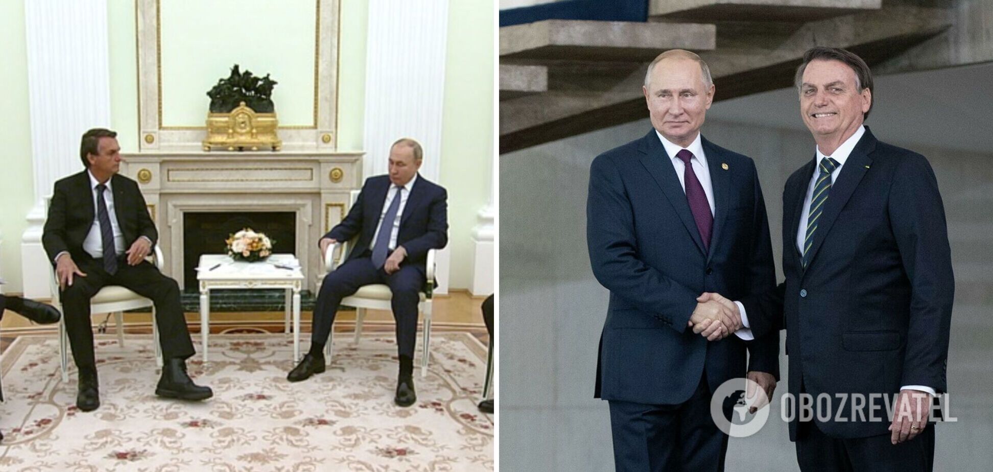 Путін обмінявся з 'антивакцинатором' Болсонару рукостисканням і сів поруч: у мережі хвиля жартів. Відео