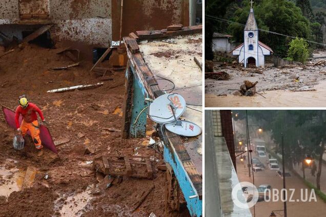 У Ріо-де-Жанейро через зливи зійшов потужний сель: загинули 18 людей. Відео