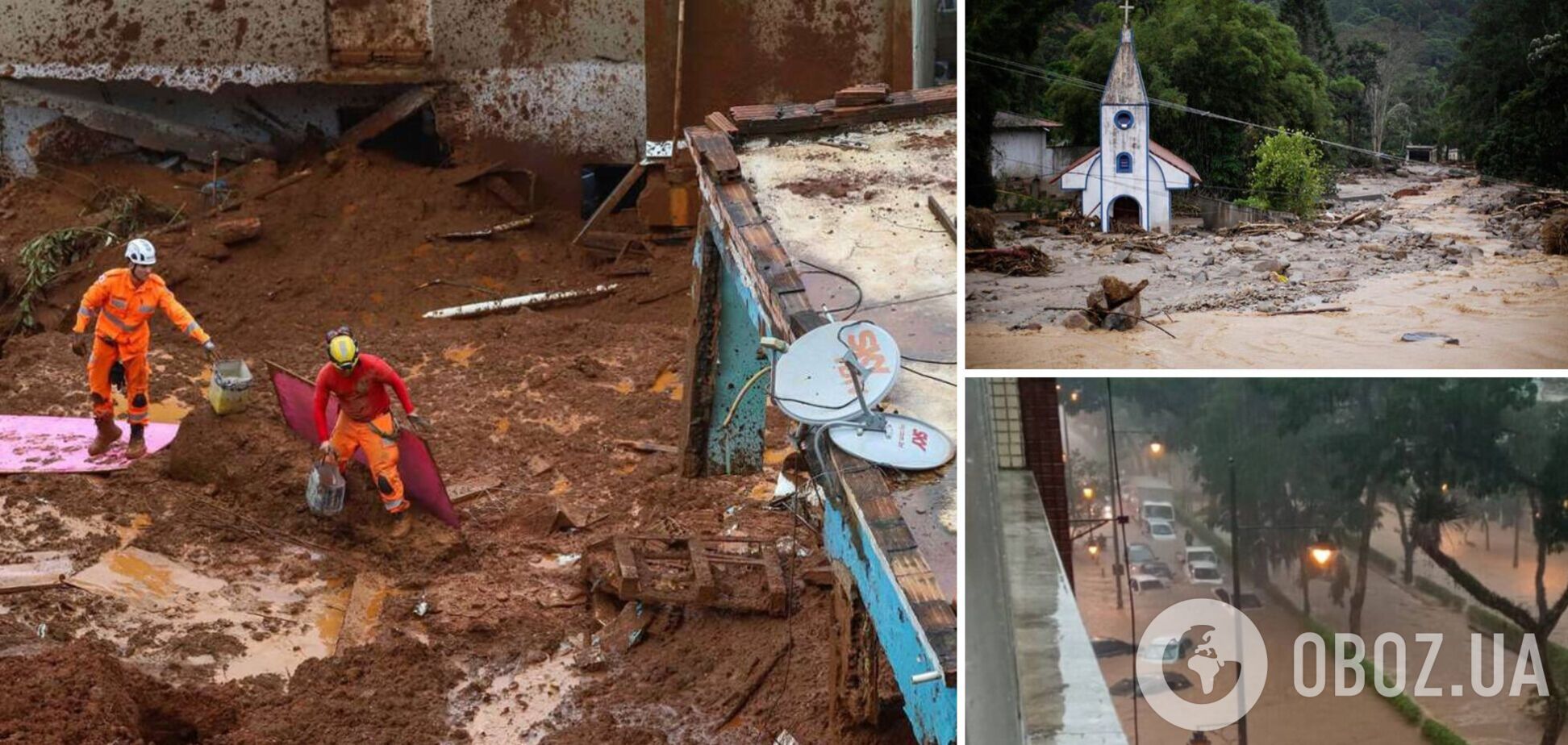 В Рио-де-Жанейро из-за проливных дождей сошел мощный сель: погибли 18 человек. Видео
