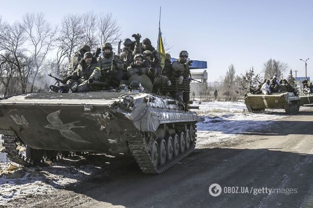 Украинские войска отступают из Дебальцево, 18 февраля 2015 года