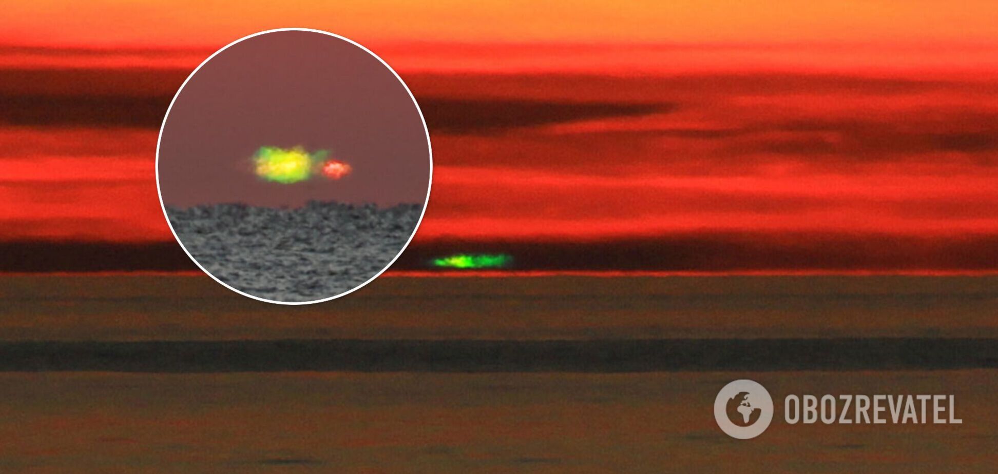 В Одессе заметили ярко-зеленую вспышку над морем. Фото и видео редкого явления