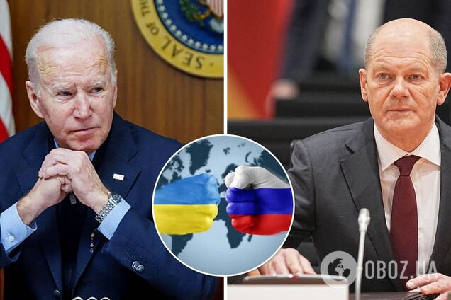 Байден і Шольц обговорили ризики агресії РФ проти України: відведення військ не спостерігається