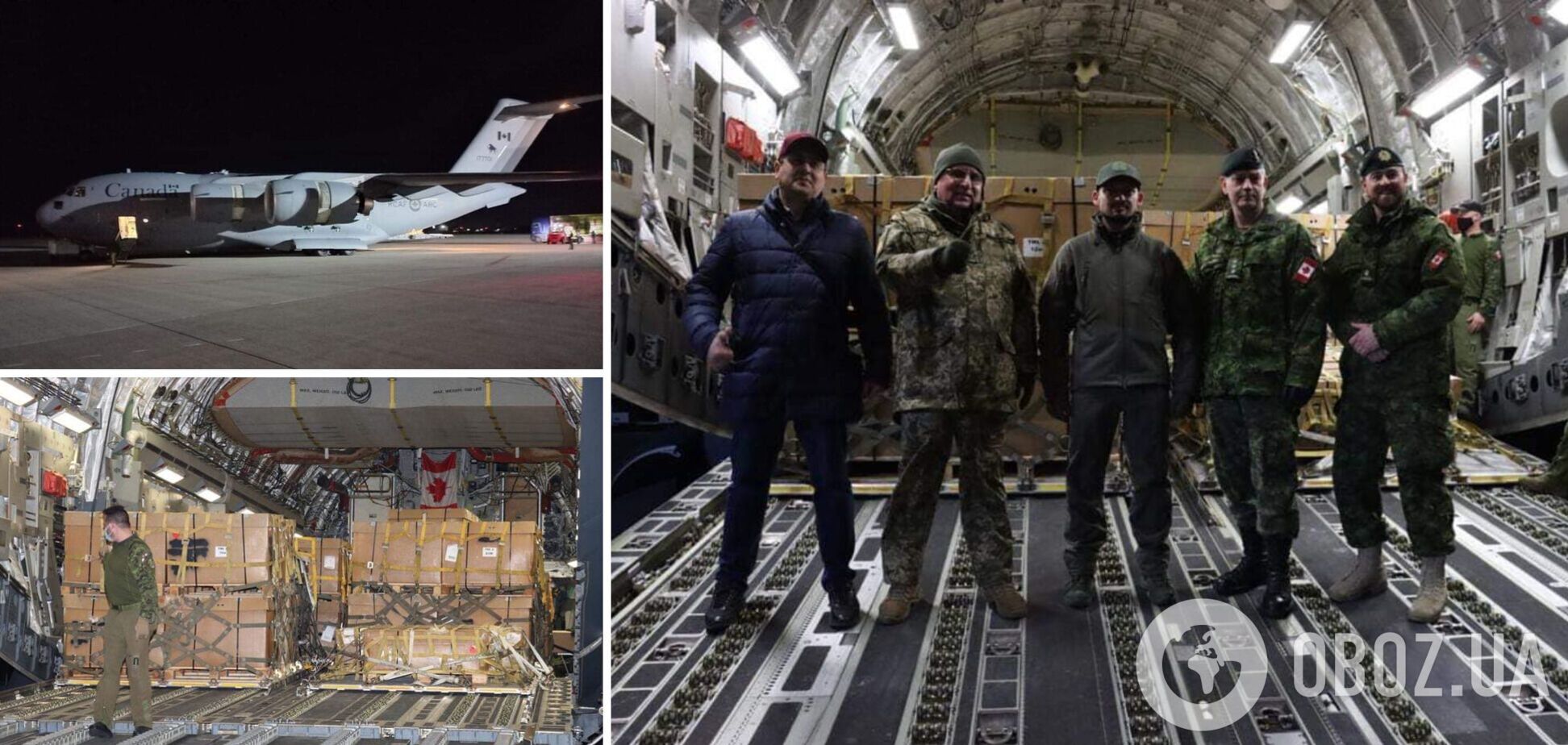 Канада направила Украине очередной самолет с оружием: что доставили для ВСУ