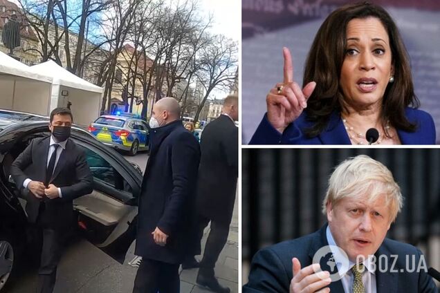 Зеленський зустрівся з Гарріс та Джонсоном на Мюнхенській конференції: обговорили агресію РФ. Усі деталі