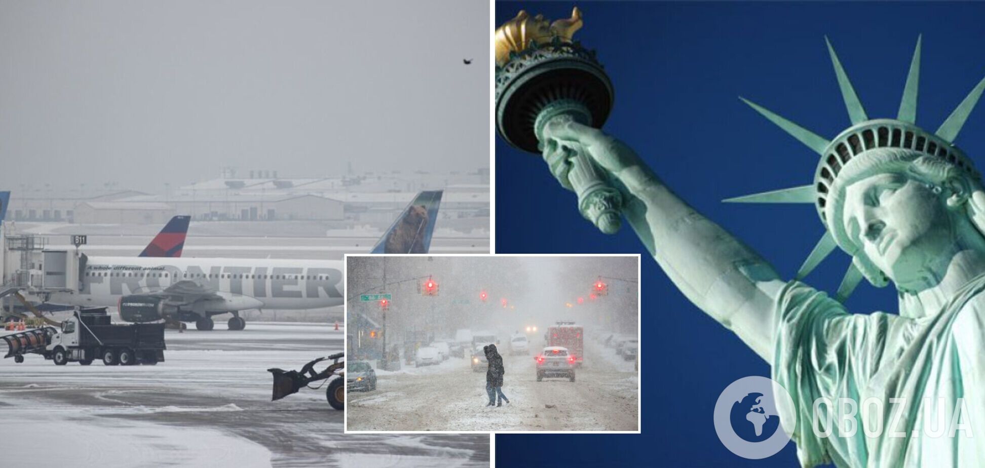 В США отменили сотни рейсов из-за мощного шторма: людей призывают не покидать дома