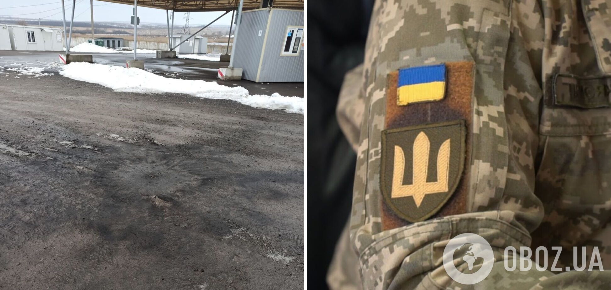 Снаряд упав за метр від військового: момент удару окупантів по КПВВ на Донбасі потрапив на відео