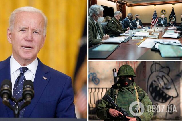 Байден провів термінове засідання Ради нацбезпеки через ситуацію в Україні й зателефонував Макрону. Фото