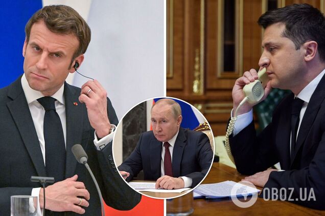 Макрон провел переговоры с Путиным и Зеленским, а затем позвонил Байдену и Джонсону. Все подробности