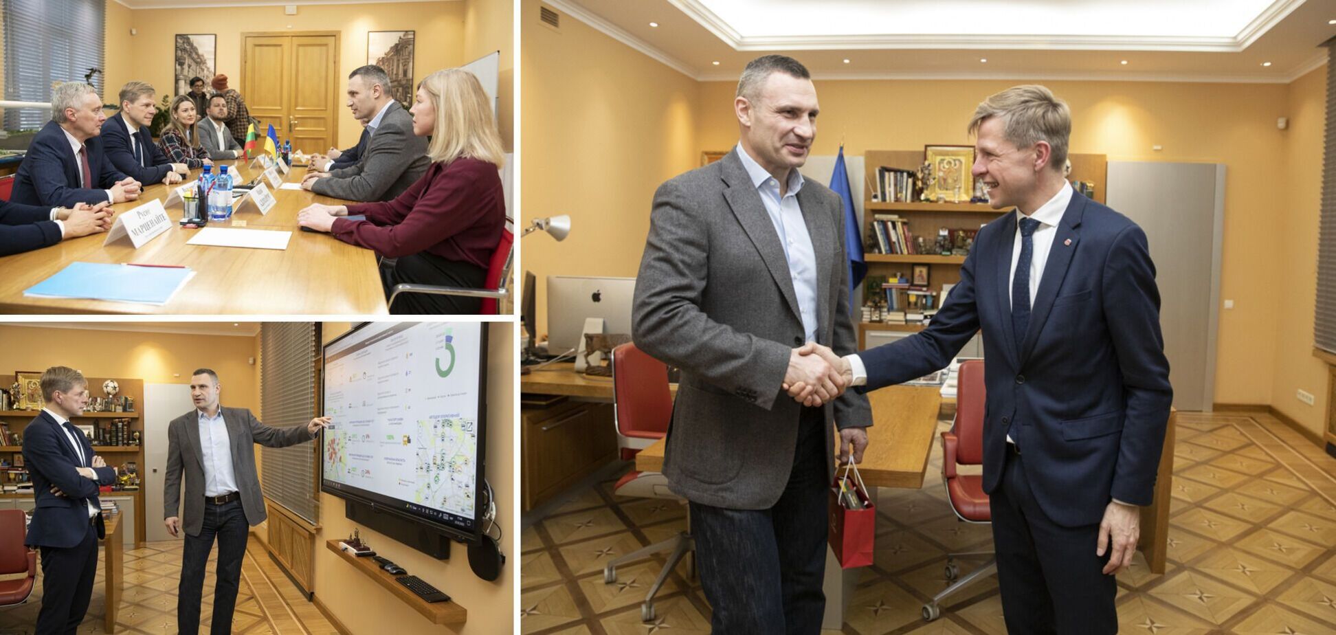 Кличко поблагодарил мэра Вильнюса, приехавшего поддержать Украину и предложить возможную помощь