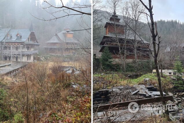 Осталась только церковь: дача Ющенко в Карпатах заброшена, вместо домиков – руины. Фото