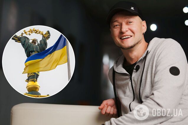 Фронтмен 'Бумбокса' Хлывнюк вышел с украинцами на митинг в Мариуполе: мы у себя дома