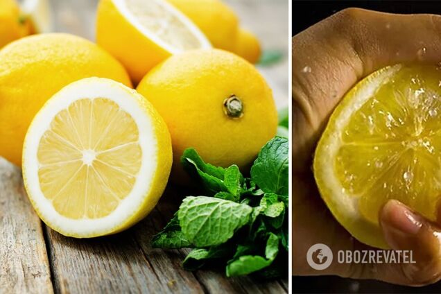 Сок и цедра лимона