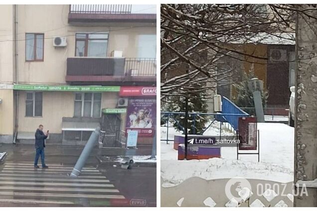 Харків обстріляли з 'Градів': реактивний снаряд застряг прямо на пішохідному переході. Фото