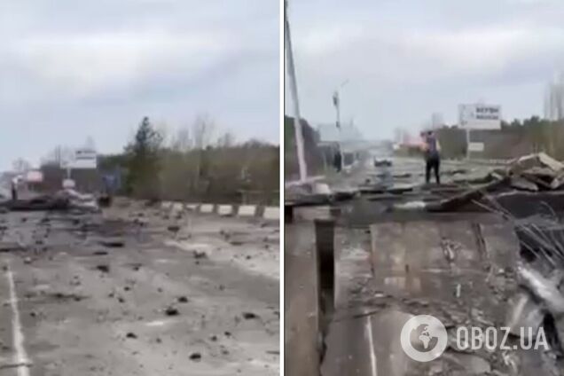 Возле Вышгорода взорвали мост