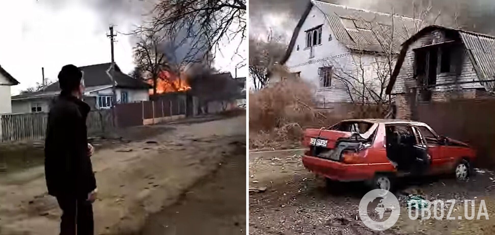 Оккупанты обстреляли Равнополье под Черниговом: уничтожены дома и авто. Видео