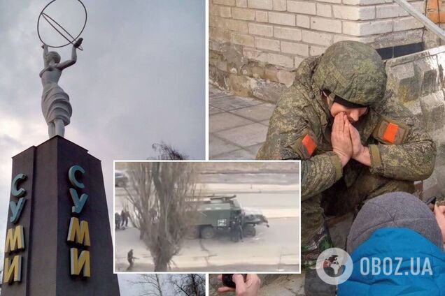 В Сумах территориальная оборона остановила технику российских оккупантов. Видео