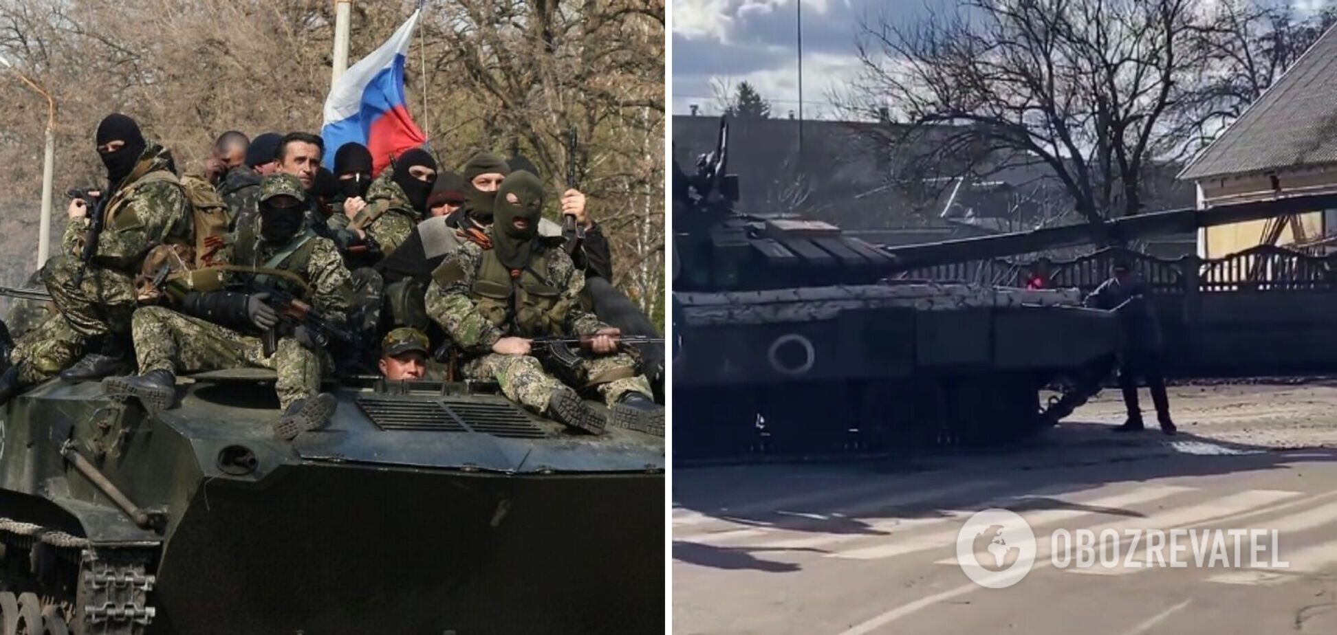 На Черниговщине люди бросаются на танки, чтобы не дать им проехать дальше. Видео