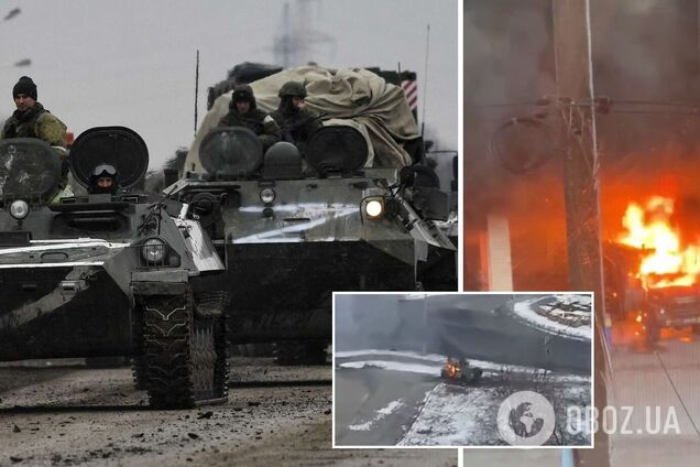 В Харьков прорвалась колонна бронетехники оккупантов. Фото и видео