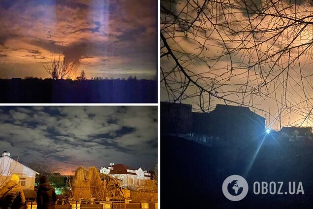 Российские оккупанты нанесли ракетный удар по Василькову, загорелась нефтебаза. Фото и видео