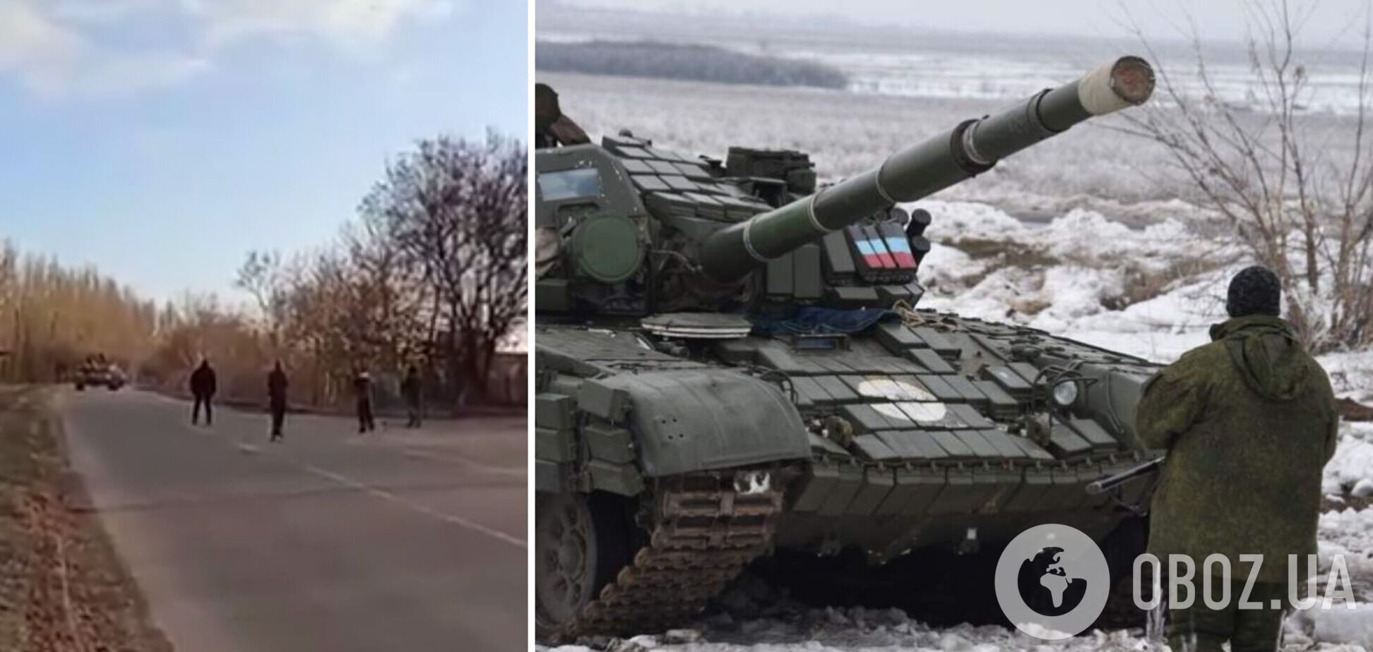 На Запорожье жители вместе с мэром города не дали проехать танкам оккупантов. Видео