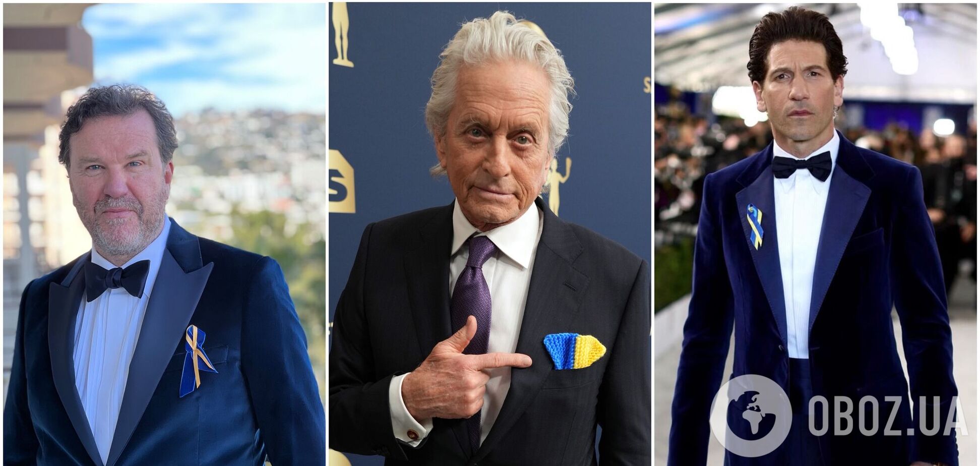 Зірки прикрасили смокінги жовто-блакитними стрічками