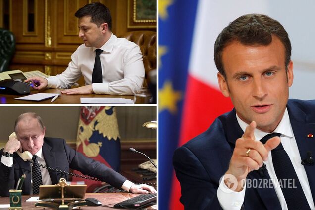 Макрон зателефонував Зеленському після розмови з Путіним: з'явилися подробиці