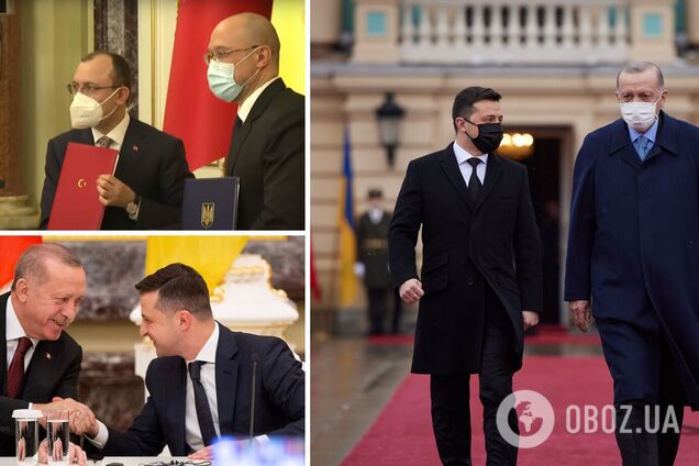 Угода про ЗВТ, виробництво Bayraktar та переговори щодо Донбасу: головне із зустрічі Ердогана та Зеленського. Фото і відео