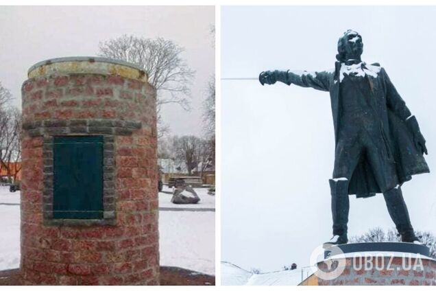 В Полтаве демонтировали памятник российскому полководцу Суворову. Фото и видео