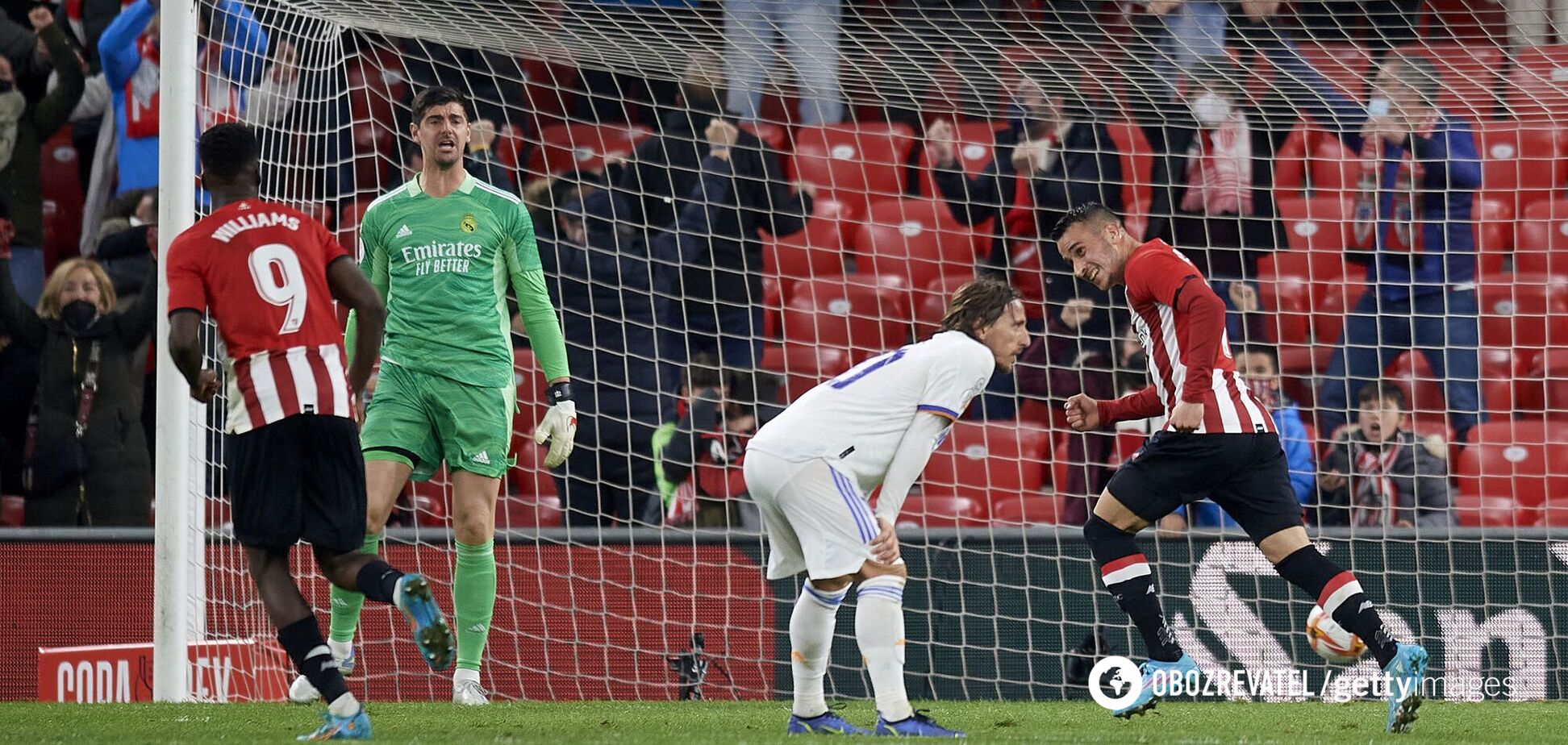 'Реал' убрал Лунина из ворот и поплатился, вылетев из Кубка Испании. Видео