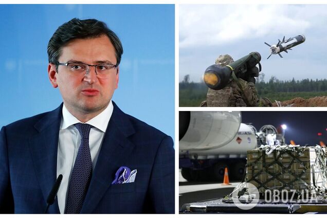 Кулеба заявив, що в Україну доставили понад 1000 тонн оборонної зброї та обладнання