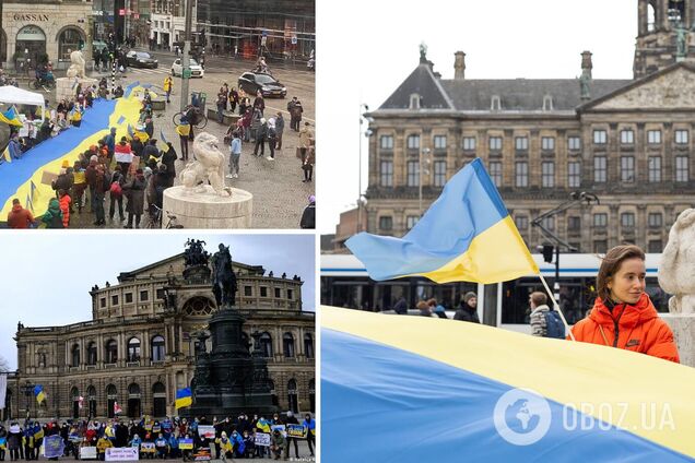 В Германии и Нидерландах провели массовые акции в поддержку Украины. Фото