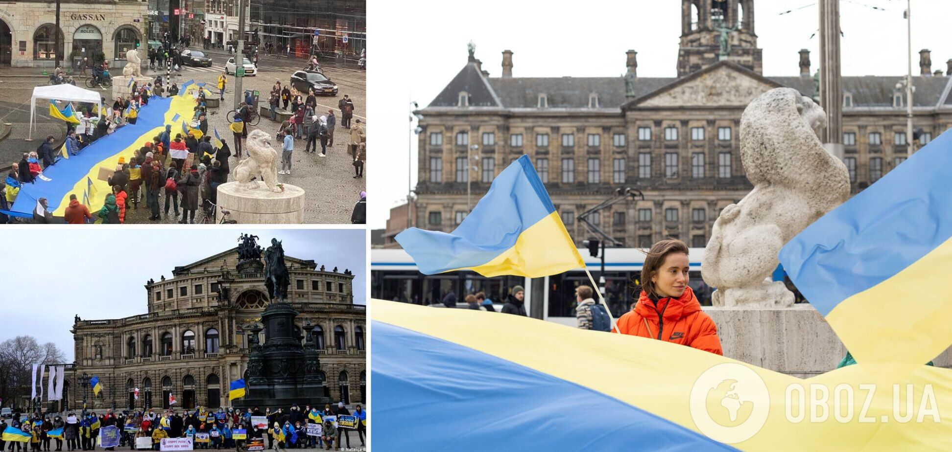 У Німеччині та Нідерландах провели масові акції на підтримку України. Фото
