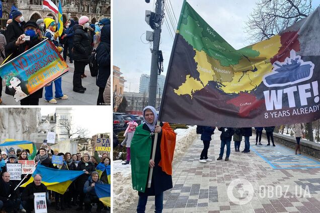 В Украине и мире прошли массовые акции против агрессии России. Фото и видео