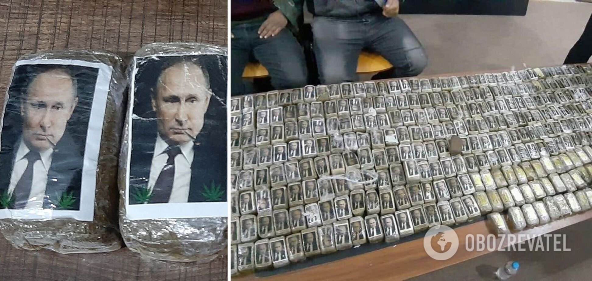 В Ливии обнаружили партию гашиша с портретом Путина: в сети волна шуток