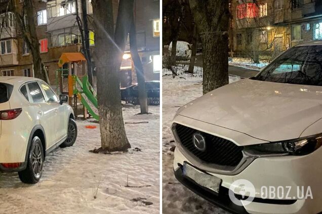 Водитель паркуется с нарушение ПДД