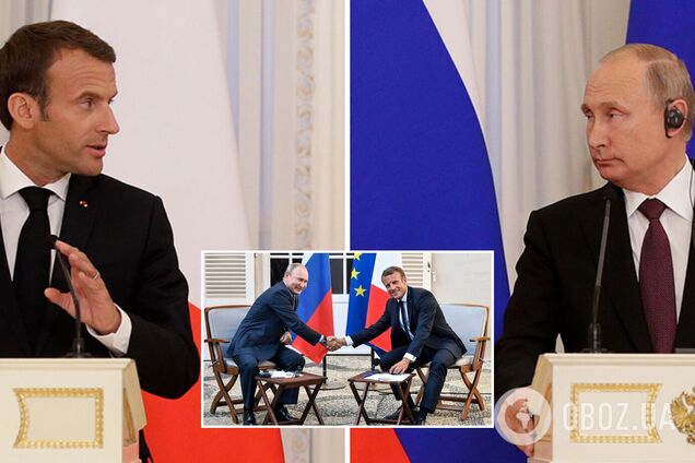 Переговоры Эммануэля Макрона и Владимира Путина