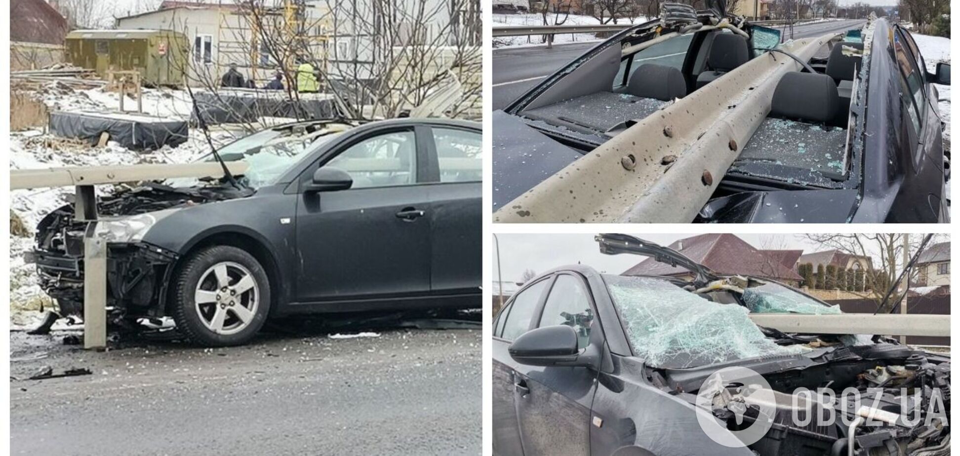 На Волині водій заснув за кермом, відбійник 'прошив' авто наскрізь: подружжя вижило дивом. Фото і відео