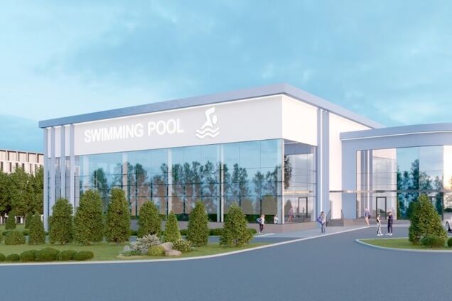 На строительстве Криворожского бассейна уже идет заливка каркаса. Фото