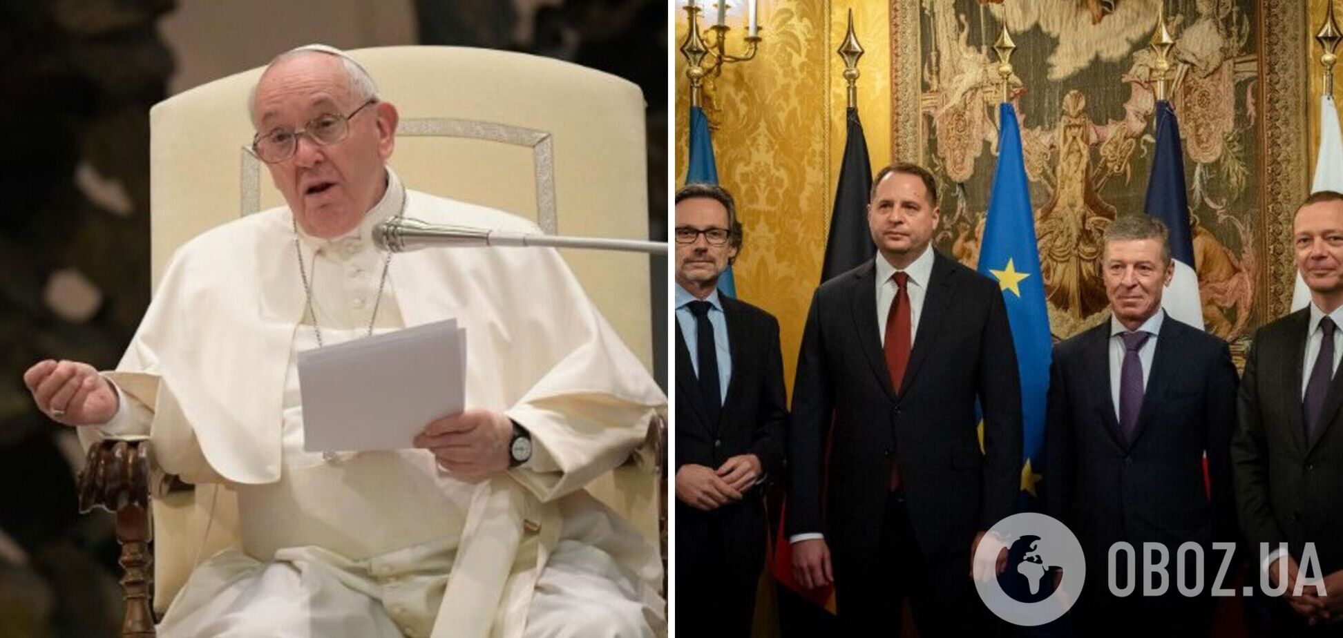 Папа Римський висловив сподівання, що миру в Україні вдасться досягти шляхом переговорів