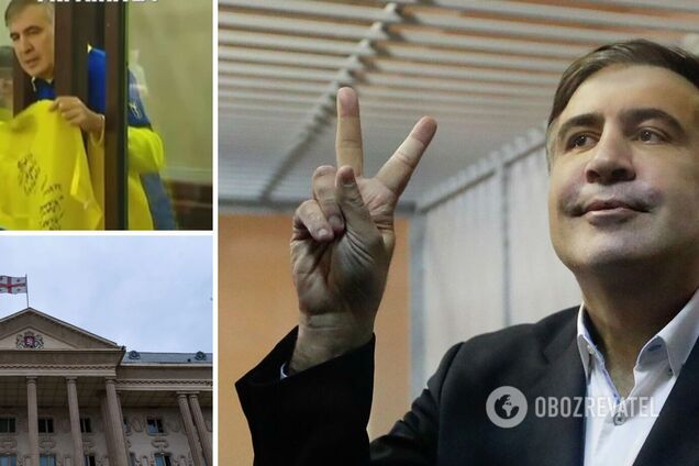 Саакашвілі взяв на засідання суду в Тбілісі український прапор, але оконфузився. Відео