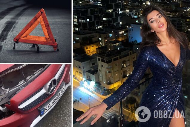 'Мисс Украина Вселенная' второй раз попала в ДТП на Mercedes почти за 2 млн гривен