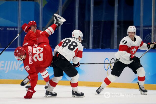 Російські хокеїсти вимучили перемогу над Швейцарією в першому матчі на Олімпіаді-2022