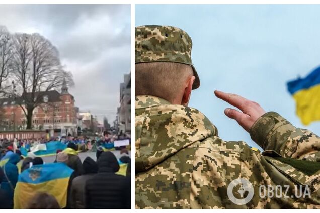 Мешканці Данії стали на коліна, щоб віддати шану загиблим в Україні. Відео