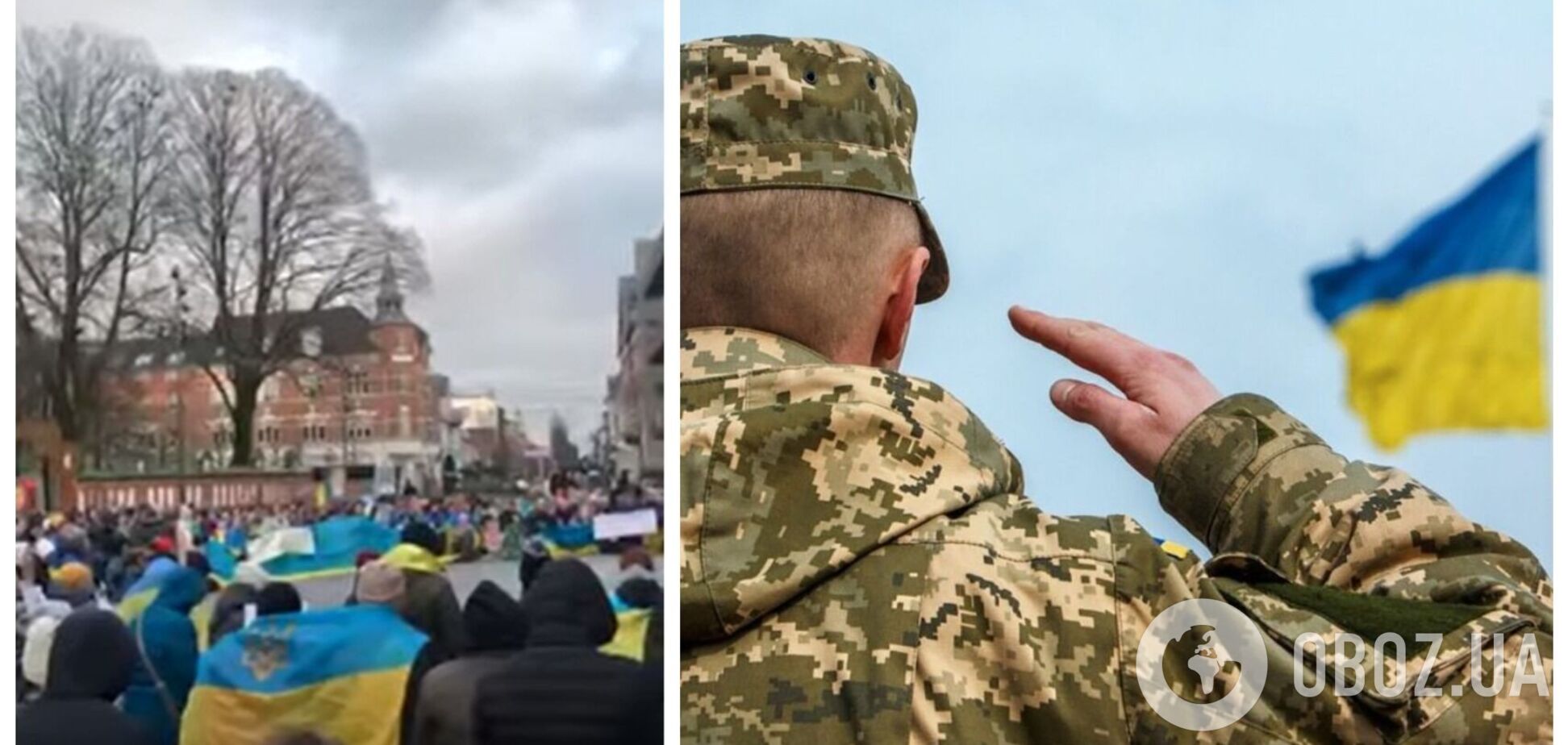 Жители Дании стали на колени, чтобы отдать уважение погибшим в Украине. Видео