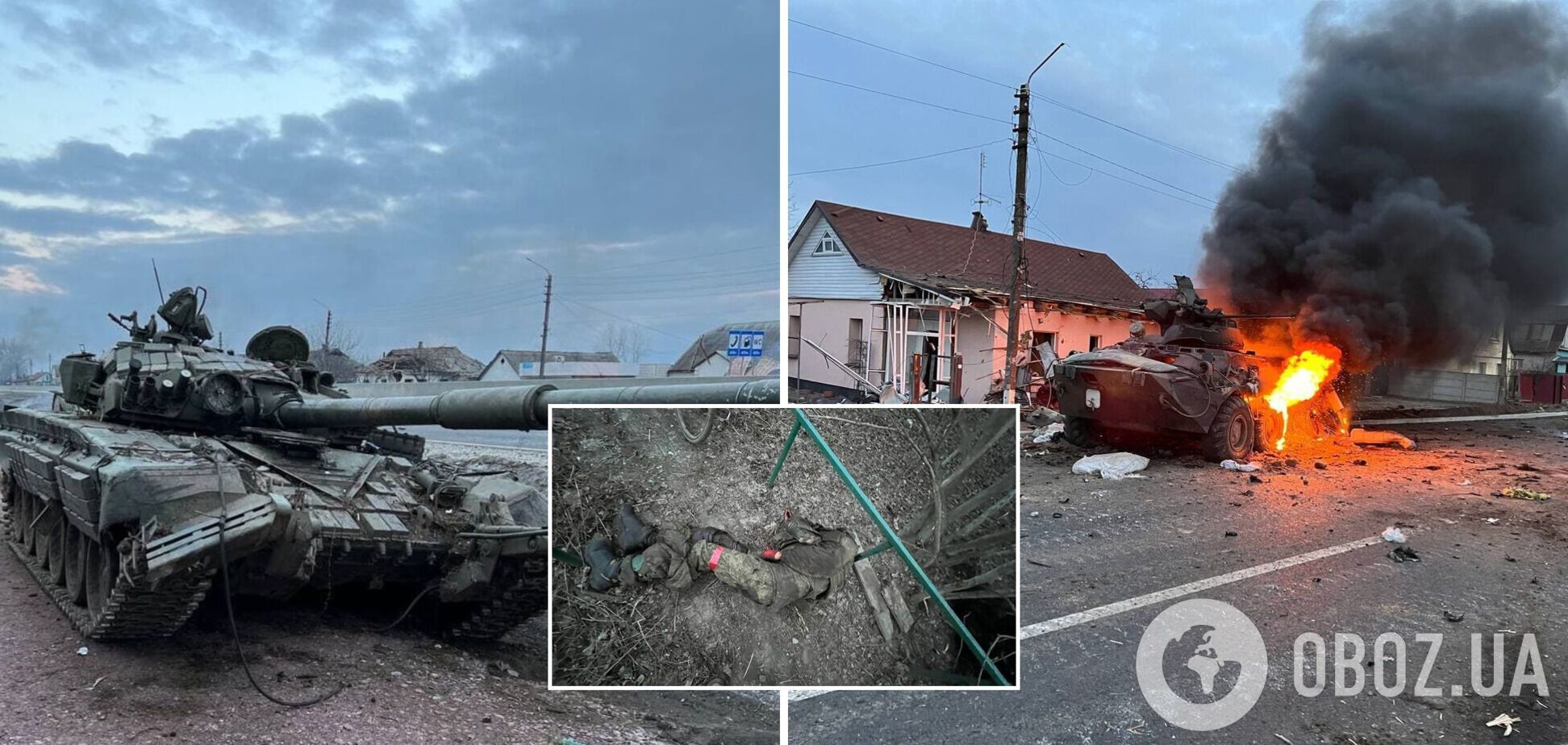 Под Киевом уничтожена очередная колонна техники оккупантов