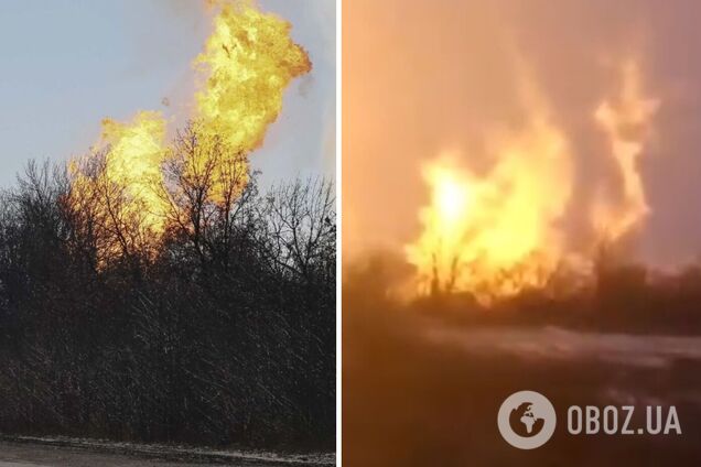 Біля Світлодарська окупанти перебили газогін. Відео